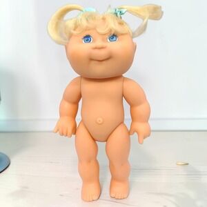 VTG 90's Mattel Cabbage Patch Kids Blonde Pigtails Blue Eyes Vinyl 1996 Doll 13"